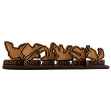 Load image into Gallery viewer, MotoGP Iconic Race Tracks with Stand (Red Oak Veneer Coasters)