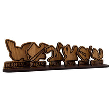 Load image into Gallery viewer, MotoGP Iconic Race Tracks with Stand (Red Oak Veneer Coasters)