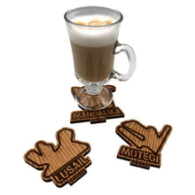 Load image into Gallery viewer, MotoGP Iconic Race Tracks with Stand (Red Oak Veneer Coasters)