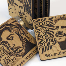 Load image into Gallery viewer, F1 Champions Coaster Collection 2 - Set Of 6 - By Unexpected Worx