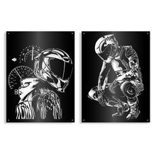 Load image into Gallery viewer, Race Rituals (Pair) - Raised Metal Wall Art - 122.5x80cm