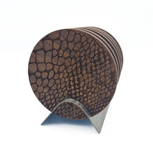 Load image into Gallery viewer, Scale Walnut Coasters With Metal Base