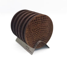 Load image into Gallery viewer, Scale Walnut Coasters With Metal Base