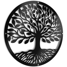 Load image into Gallery viewer, Tree of Life Wall Art 1 - Metal In Satin Black Finish