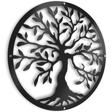 Load image into Gallery viewer, Tree of Life Wall Art 2 - Metal In Satin Black Finish