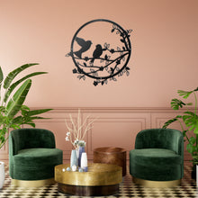 Load image into Gallery viewer, Tweety Birds Wall Art - Metal in Satin Black - By Unexpected Worx