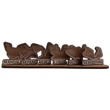 Load image into Gallery viewer, MotoGP Iconic Race Tracks with Stand (Walnut Veneer Coasters with Steel Inlay)
