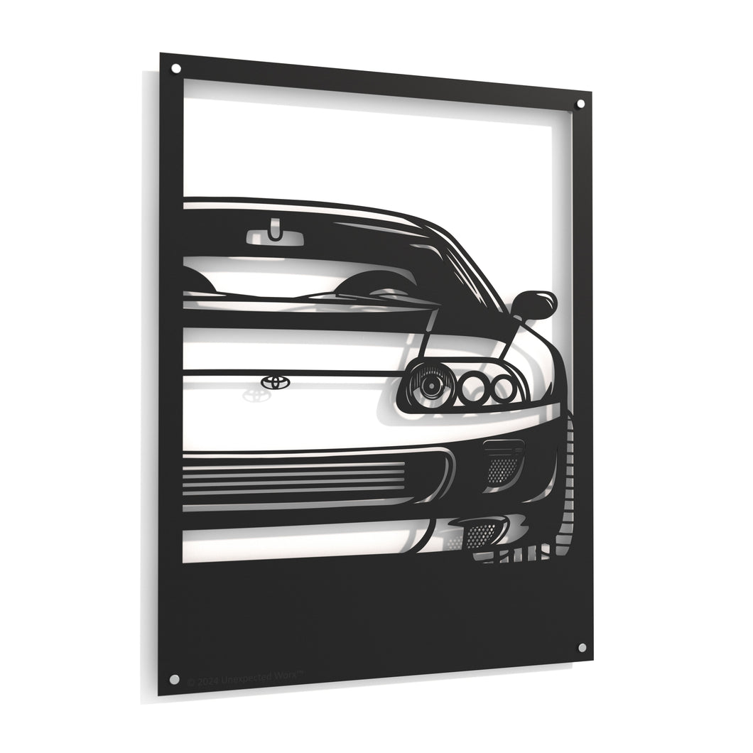 Toyota Supra MK4 - Raised Metal Wall Art - 80x60cm