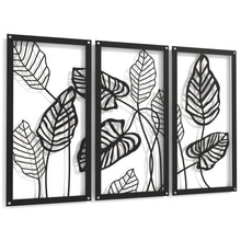 Load image into Gallery viewer, Tropical Foliage - 3-Panel Raised Metal Wall Art - 124x80cm
