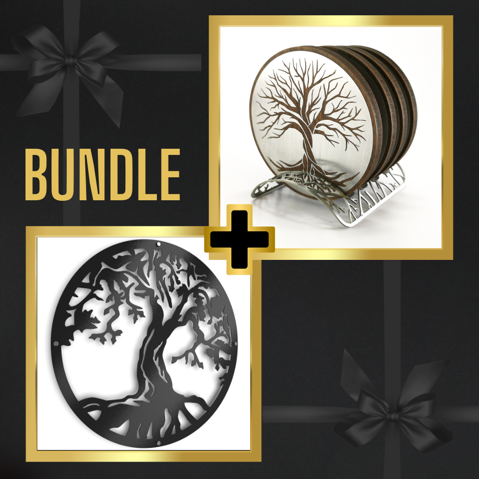 BUNDLE - Tree of Life Wall Art 3 + Tree of Life Coasters