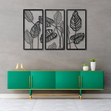 Load image into Gallery viewer, Tropical Foliage - 3-Panel Raised Metal Wall Art - 124x80cm
