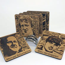 Load image into Gallery viewer, F1 Champions Coaster Collection 1 - Set Of 6 - By Unexpected Worx
