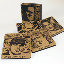 Load image into Gallery viewer, F1 Champions Coaster Collection 1 - Set Of 6 - By Unexpected Worx
