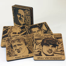 Load image into Gallery viewer, F1 Champions Coaster Collection 1 - Set Of 6 - By Unexpected Worx
