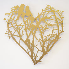 Load image into Gallery viewer, Metallic Gold - Ivy Heart - Raised Metal Wall Art - 63x63cm
