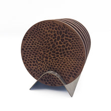 Load image into Gallery viewer, Scale Walnut Coasters With Metal Base
