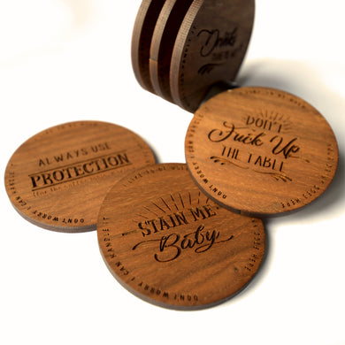 Don't F-UP the Table Coasters - By Unexpected Worx