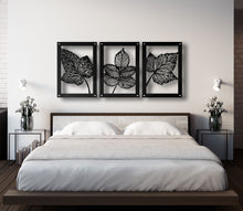 Load image into Gallery viewer, Very Leafy Black Raised Metal Wall Art - By Unexpected Worz
