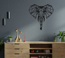 Load image into Gallery viewer, Geometric Elephant Metal Wall Art - By Unexpected Worx
