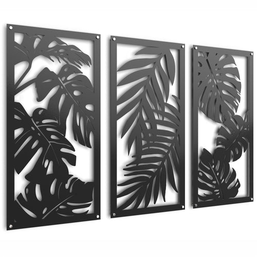 Tropical Leaves Raised Metal Wall Art - By Unexpected Worx