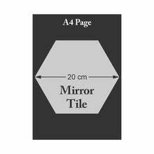 Load image into Gallery viewer, Hexagon Mirror Tiles Décor - Silver - Self Adhesive - 20cm - Large - 6-Pack - By Unexpected Worx
