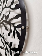 Load image into Gallery viewer, Tree of Love Wall Art - Metal In Satin Black Finish
