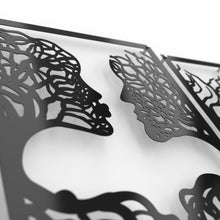 Load image into Gallery viewer, Tree of Love Wall Art - Metal In Satin Black Finish
