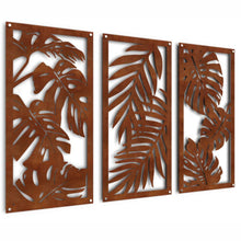 Load image into Gallery viewer, Rusted Tropical Leaves Metal Wall Art - By Unexpected Worx
